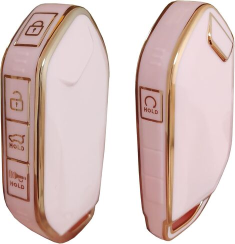 TPU for Kia Key Cover with Keychain Keyless Entry Remote Control Key Fit for Kia Telluride 2023/2024 Smart Key Fob Shell (Pink) in Kuwait
