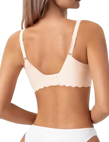 Wireless Bras for Women Push Up Full Coverage Seamless No Underwire Support Lift Bra Comfort Smoothing Wavy Bralette in Saudi Arabia
