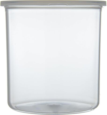 Carlisle FoodService Products Classic Round Storage Container Crock with Lid for Kitchen, Restaurants, Home, Plastic, 1.2 Quarts, Beige in Kuwait