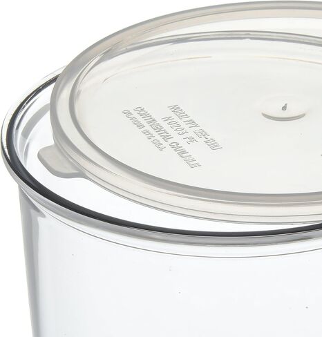 Carlisle FoodService Products Classic Round Storage Container Crock with Lid for Kitchen, Restaurants, Home, Plastic, 1.2 Quarts, Beige in Kuwait