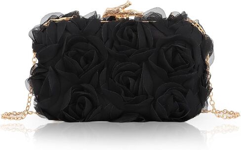 Lanpet Women Clutches Purse Lace Formal Flower Evening Handbag Chain Strap Shoulder Bag in Saudi Arabia
