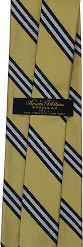 Brooks Brothers Irregular Yellow Striped Tie in Saudi Arabia