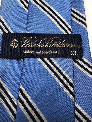 ربطة عنق مخططة باللون الأزرق مقاس XL من Brooks Brothers Makers and Merchants in Saudi Arabia
