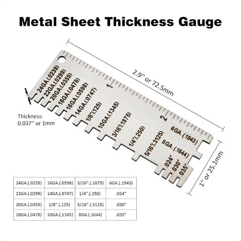 Wire/Metal Sheet Thickness Gauge 229895 Welding Gage Plated Size Inspection Tool [NOT Cheap Stamping Version] in Saudi Arabia