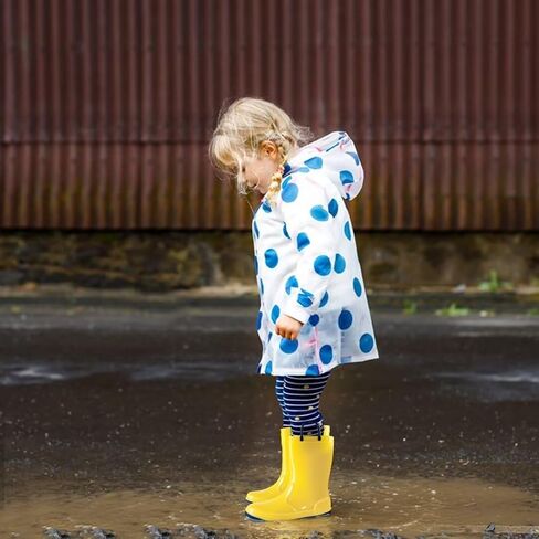 EUXTERPA Boys Girls Rain Boots Toddler Kids Waterproof Boots Children Lightweight Rain Shoes with Handles in Saudi Arabia