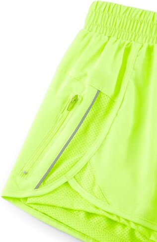Athletic Shorts for Women High Split Running Workout Quick Dry Shorts with Zip Pocket Liner in Saudi Arabia