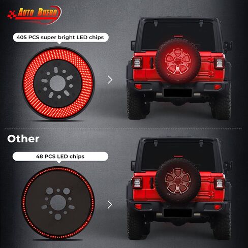 ضوء الفرامل الاحتياطية LED Plug-N-Play متوافق مع Jeep Wrangler 2007-2018 JK JKU YJ TJ، ضوء أحمر ساطع in Saudi Arabia