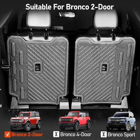 Rear Seat Back Cover for Ford Bronco Accessories 4-Door 2024 2023 2022 2021 Protector with Dog Seat Liner,TPE Second Row Backrest Cover All-Weather Protection(4 Pcs-with Folding Lip) in Saudi Arabia