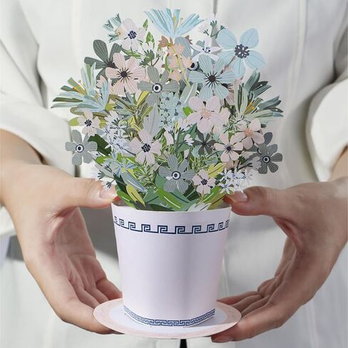 Flower Pop Up Card - 3D Flowers Bouquet Greeting Card for Birthday Mother's Day Anniversary Get Well 15cm x 20cm (5-7/8" x 7-7/8") - Autumn Flowers Small Bouquet in Saudi Arabia