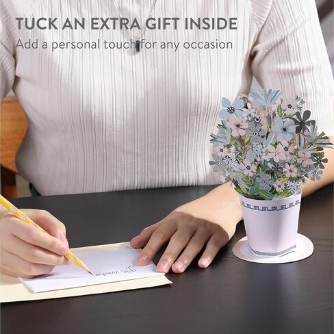 Flower Pop Up Card - 3D Flowers Bouquet Greeting Card for Birthday Mother's Day Anniversary Get Well 15cm x 20cm (5-7/8" x 7-7/8") - Autumn Flowers Small Bouquet in Saudi Arabia