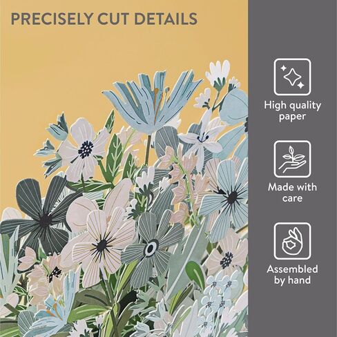 Flower Pop Up Card - 3D Flowers Bouquet Greeting Card for Birthday Mother's Day Anniversary Get Well 15cm x 20cm (5-7/8" x 7-7/8") - Autumn Flowers Small Bouquet in Saudi Arabia