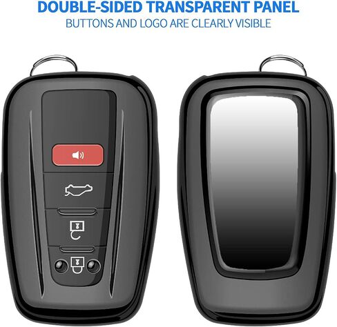 Autophone for Toyota Key Fob Cover with Keychain Soft TPU Key Shell Case,For 2020-2022 Highlander Corolla Prius 2018-2024 RAV4 Camry C-HR Avalon GT86 (Red) in Saudi Arabia