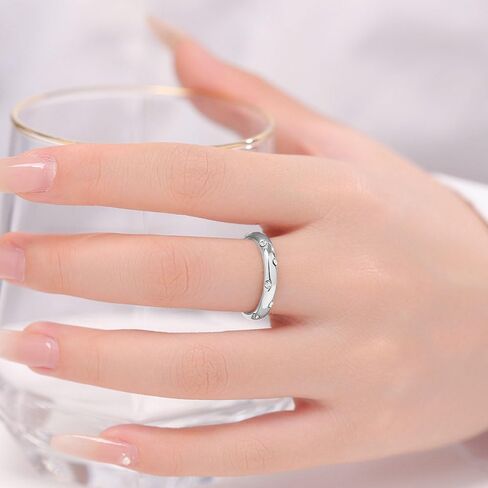 14K Gold Plated Cubic Zirconia Stackable Ring Band for Women, Sizes 5-10 in Saudi Arabia