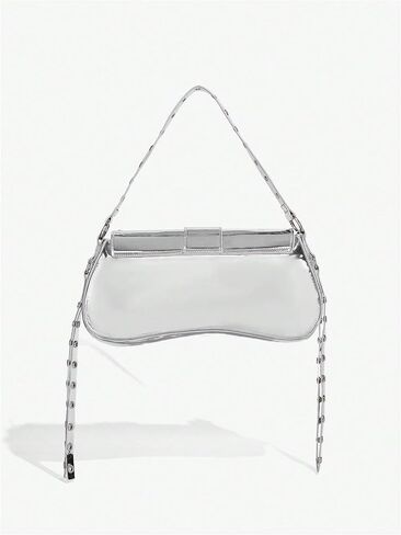 Verdusa Women's Shoulder Bag Y2K Handbag Rivet Punk Hobo Purse with Buckle in Saudi Arabia