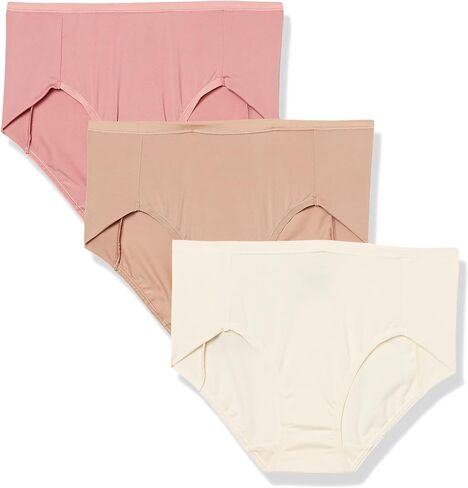 Warner's Women's Blissful Benefits Side-Smoothing Comfort Microfiber Hipster 3-Pack Ru7723w in Saudi Arabia