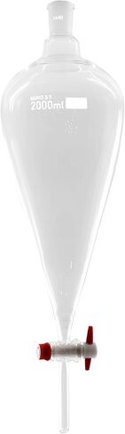 2000 مل قمع زجاجي منفصل PTFE محبس كبير قمع فصل الكمثرى 24/40 مشترك in Kuwait