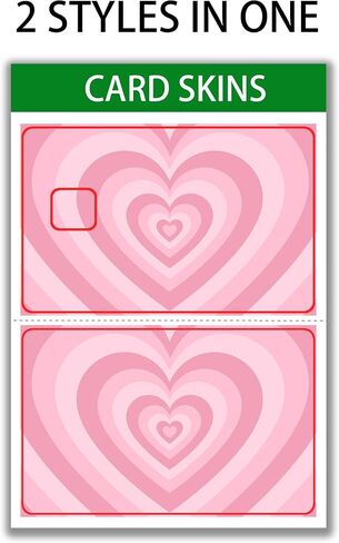 Large Chip Credit Card Stickers Skin No Bubble Slim Waterproof Anti-Wrinkling Removable Vinyl Debit Cover Decals Heart in Saudi Arabia