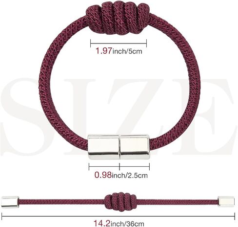 NICEEC 4 Pack Mini Magnetic Curtain Tiebacks Modern Simple Style Drape Tie Backs Elegant Hand Weave Rope Knot Decorative Curtain Holdbacks for Home & Office Window Drapery (Dark Grey) in Kuwait