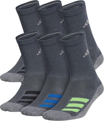 جوارب Adidas للأطفال للأولاد والبنات مبطنة بزاوية مخططة (6 أزواج) in Kuwait
