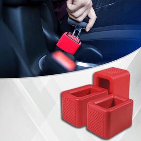 2 Pack Seat Belt Buckle Holder, Raises Seat Belt Buckle for Easy Access,Silicone Seat Belt Buckle Booster Suitable for Kids,Keep The Seat Belt Buckle Upright and Stable (Blue)