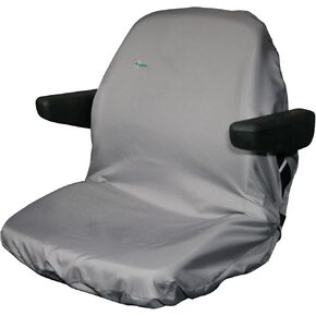 Town & Country Covers | Universal Tractor Seat Cover, Plant Hire Seat Cover, Standard & Large Size, Heavy Duty, Fast & Easy to Fit, Waterproof, Armrest & Headrest Slots (Black, Large)