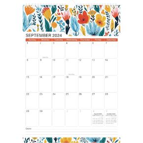 Calendar 2024-2025 - Wall Calendar 2024-25 from July 2024 to December 2025, Wall Hanging Calendar for Easy Organizing, 17" x 12", Floral