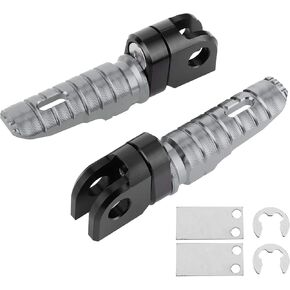 Yctze Motorcycle Foot Rest Pair of Front Foot Pegs Aluminum Alloy Pedals Fit for Kawasaki Ninja Z125 PRO Z250/SL Z400 Z900 (green)