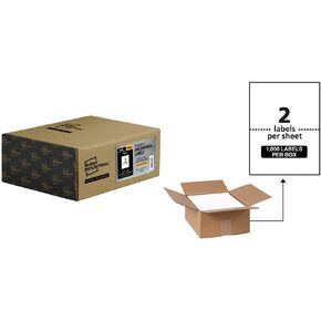 Avery UltraDuty GHS Chemical Labels for Laser Printers, Waterproof, UV Resistant, 8.5" x 11", 500 Pk (60507) & Waterproof Labels, Ultrahold Adhesive, 5.5" x 8.5", Case of 1,000 Labels for Laser