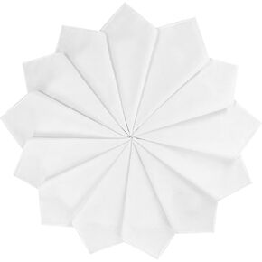 White Handkerchiefs Cotton 12 Pack 13 Pack Satin Hankies for Men, 16 inch with Nice Package