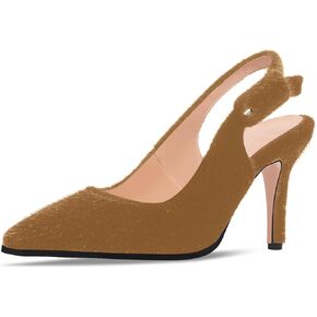 Women's slingback Heels Comfortable Pointed Toe Ankle Strap Party Dress Pumps
