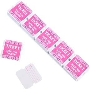 250 Raffle Tickets, 50/50 Raffle Tickets, Double Tickets for Festivals, Carnivals, School Events, Baby Showers, Summer Parties (Blue)