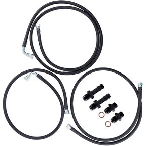 Flexible SS Braided Transmission Cooler Lines Kit for Dodge Ram 2500/3500 Cummins 5.9L with 48RE Transmission 2003 2004 2005 2006 2007