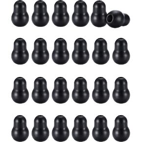 Stethoscope Replacement Earplugs - Universal Silicone Replacement Ear Tips for Stethoscope, Earbuds, Snap Tight Soft-Sealing Ear-Tips (Black and Gray, 24 Pieces)