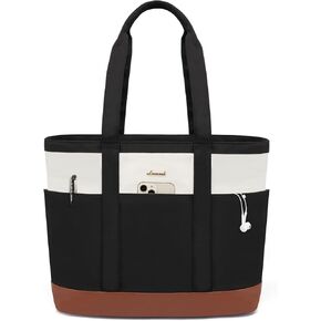 LOVEVOOK Tote Bag for Women，Lightweight Work Bag for Teacher, 15.6 Inch Laptop Bag，Large Shoulder Bag