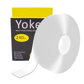 Double-Sided Nano Tape, 20 Feet Long, Heavy Duty, Easy to Remove, No Residue, Clear Adhesive for Home and Office