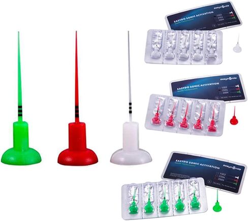 Easydo Endo Sonic Activation System نصائح إبرة 60 قطعة استبدال SOFE ومبرد إبرة قابل للانحناء (أحمر) in Kuwait