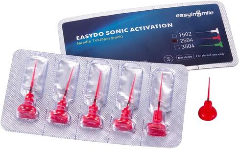 Easydo Endo Sonic Activation System نصائح إبرة 60 قطعة استبدال SOFE ومبرد إبرة قابل للانحناء (أحمر) in Kuwait