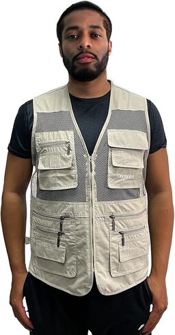 Mens Fishing Vest Safari Hiking Travel Photography with Multi Pocket Work Vest in Saudi Arabia