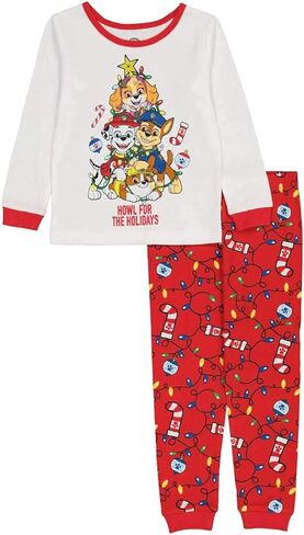 Nickelodeon Paw Patrol 2-Piece Snug-fit Cotton Holiday Pajama Set, Soft & Cute for Kids in Saudi Arabia