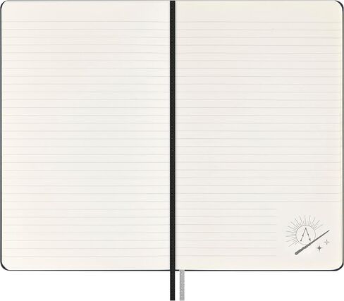Moleskine Limited Edition Harry Potter Lumos spell Notebook with glow in the dark special-effect, Hard Cover, Ruled, Large (5" x 8.25"), Black, 176 pages in Saudi Arabia
