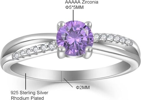 Infinity Promise Ring for Her 925 Sterling Silver Birthstone Engagement Ring Wedding Eternity Anniversary Statement Ring for Women in Saudi Arabia