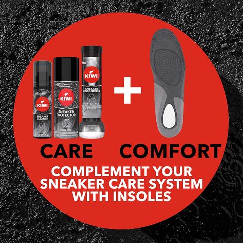 KIWI Sneaker and Shoe Cleaner Kit | Deodorizer for Shoes, Sneakers, Leather and More | 1 Cleaner, 1 Protector, 1 Deodorizer in Kuwait