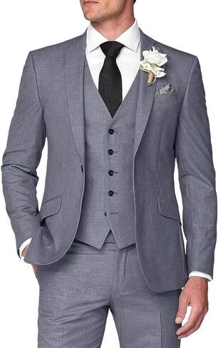 Mens 3 Pieces Summer Linen Suit Beach Wedding Slim Fit Blazer Grooms Suits in Saudi Arabia