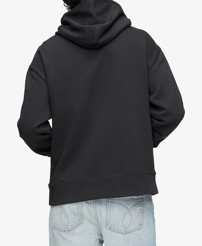 Calvin Klein Men's Relaxed Fit Monogram Logo Fleece Hoodie in Saudi Arabia