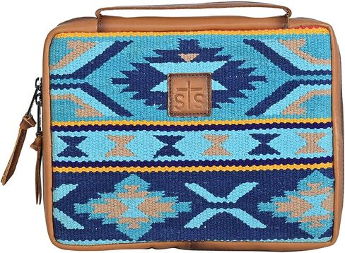 غطاء الكتاب المقدس الغربي من StS Ranchwear جلد موهافي أزرق STS31033 in Saudi Arabia