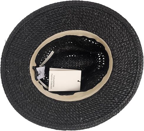 Summer Straw Sun Hat, Wide Brim Fedora Panama Beach Hats for Men and Women in Kuwait