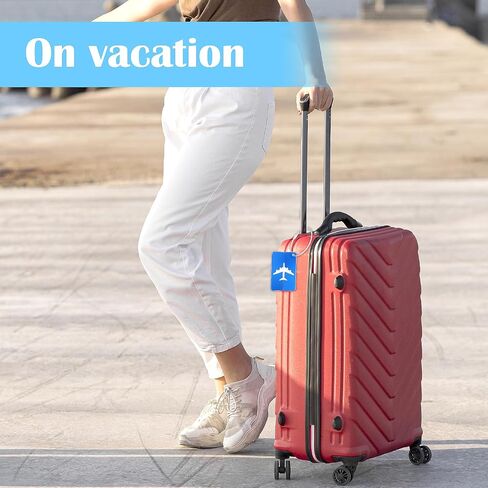 6 Pack Luggage Tag for Suitcases, Metal Luggage Tag TSA Approved, Quickly Spot Luggage Name Tags, Travel Essentials Accessories for Backpacks, Suitcases, Bags(6 Color A) in Saudi Arabia