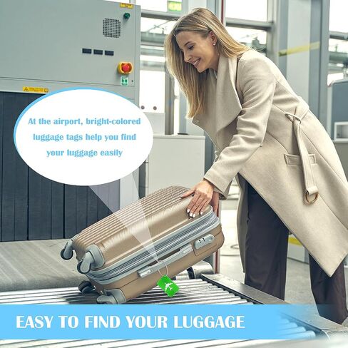 6 Pack Luggage Tag for Suitcases, Metal Luggage Tag TSA Approved, Quickly Spot Luggage Name Tags, Travel Essentials Accessories for Backpacks, Suitcases, Bags(6 Color A) in Saudi Arabia