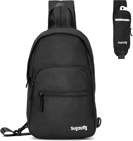 حقيبة Suyzufly الصغيرة بحزام للرجال والنساء، مقاومة للماء بحزام واحد للكتف، حقيبة صدر للمشي لمسافات طويلة والسفر in Kuwait