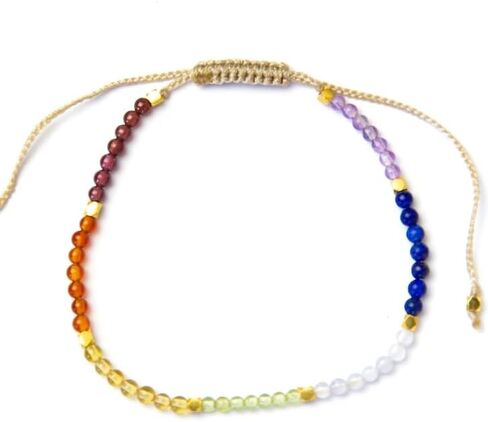 Aura Bracelet Collection for Women - 2mm SMALL (TINY) BEADS, Healing Crystals, Gemstones, and 925 Solid Silver Beads - Essential Women's Real Stone Bracelets in Saudi Arabia